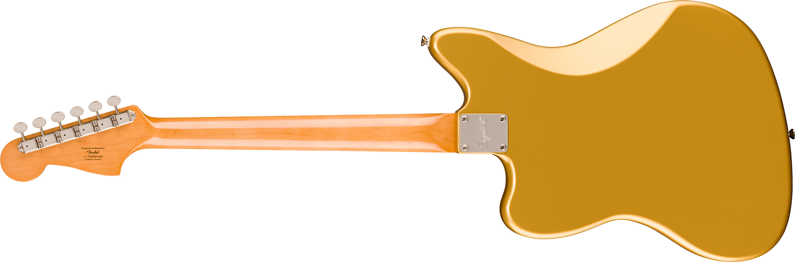 Squier Jazzmaster Classic Vibe 60s Fsr Ltd 2s Trem Lau - Aztec Gold Matching Headstock - Retro-Rock-E-Gitarre - Variation 1