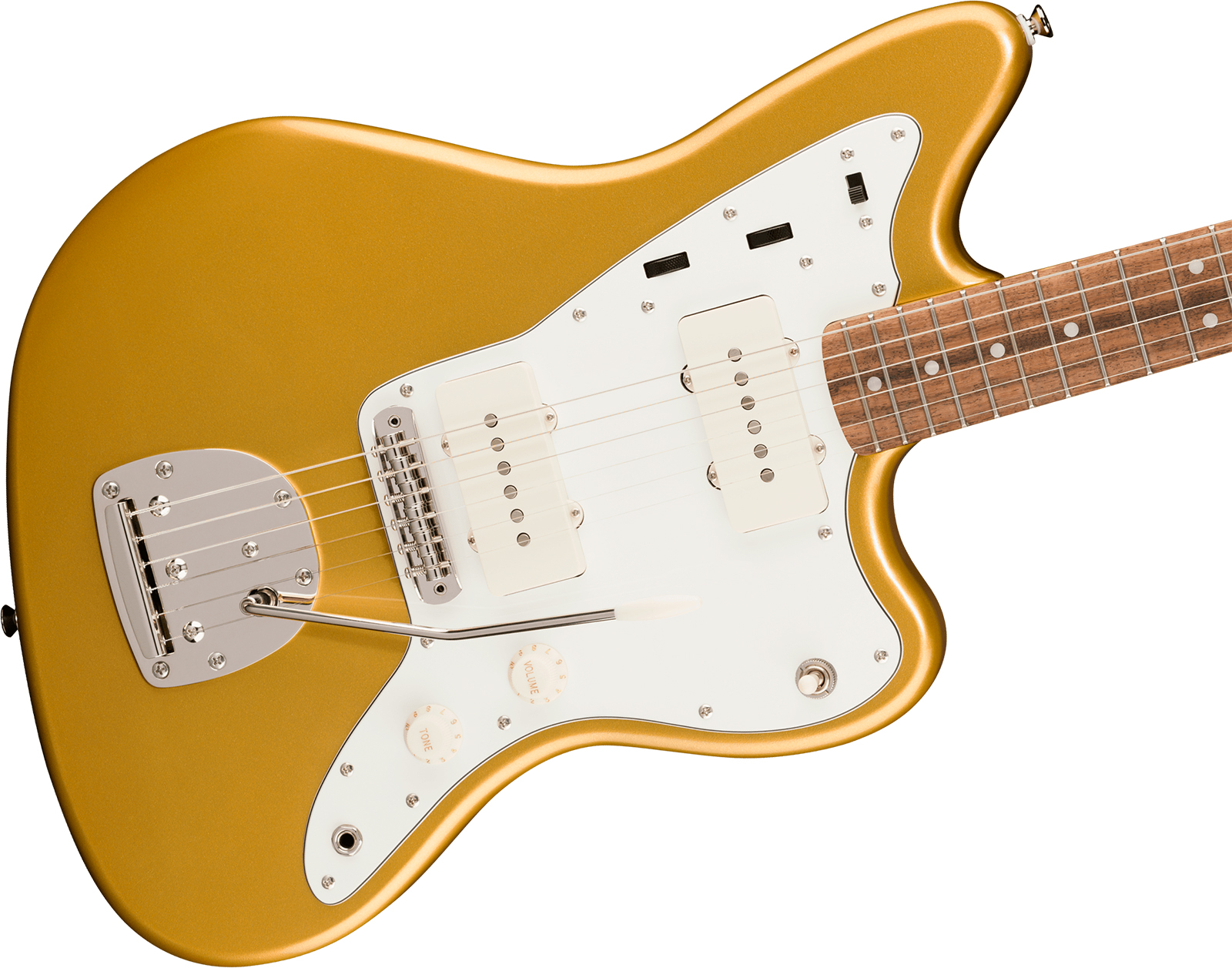 Squier Jazzmaster Classic Vibe 60s Fsr Ltd 2s Trem Lau - Aztec Gold Matching Headstock - Retro-Rock-E-Gitarre - Variation 2
