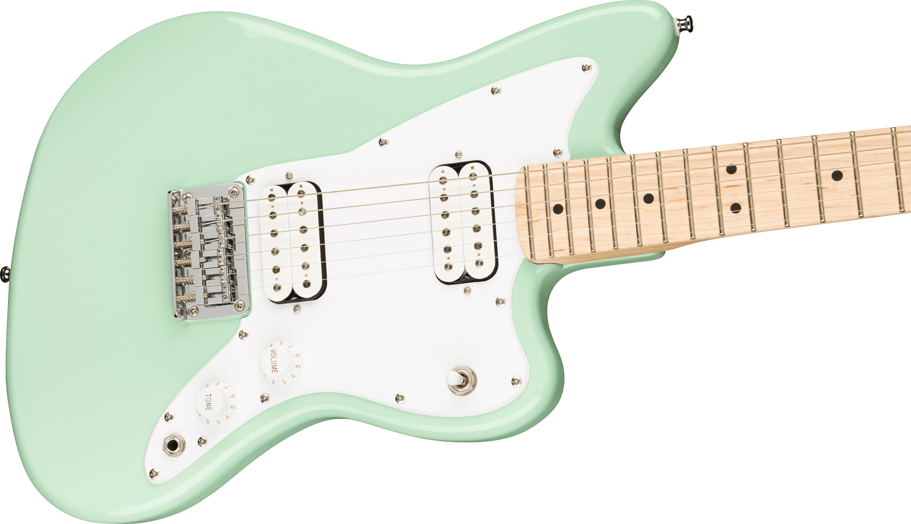 Squier Mini Jazzmaster Bullet Hh Ht Mn - Surf Green - E-Gitarre für Kinder - Variation 2