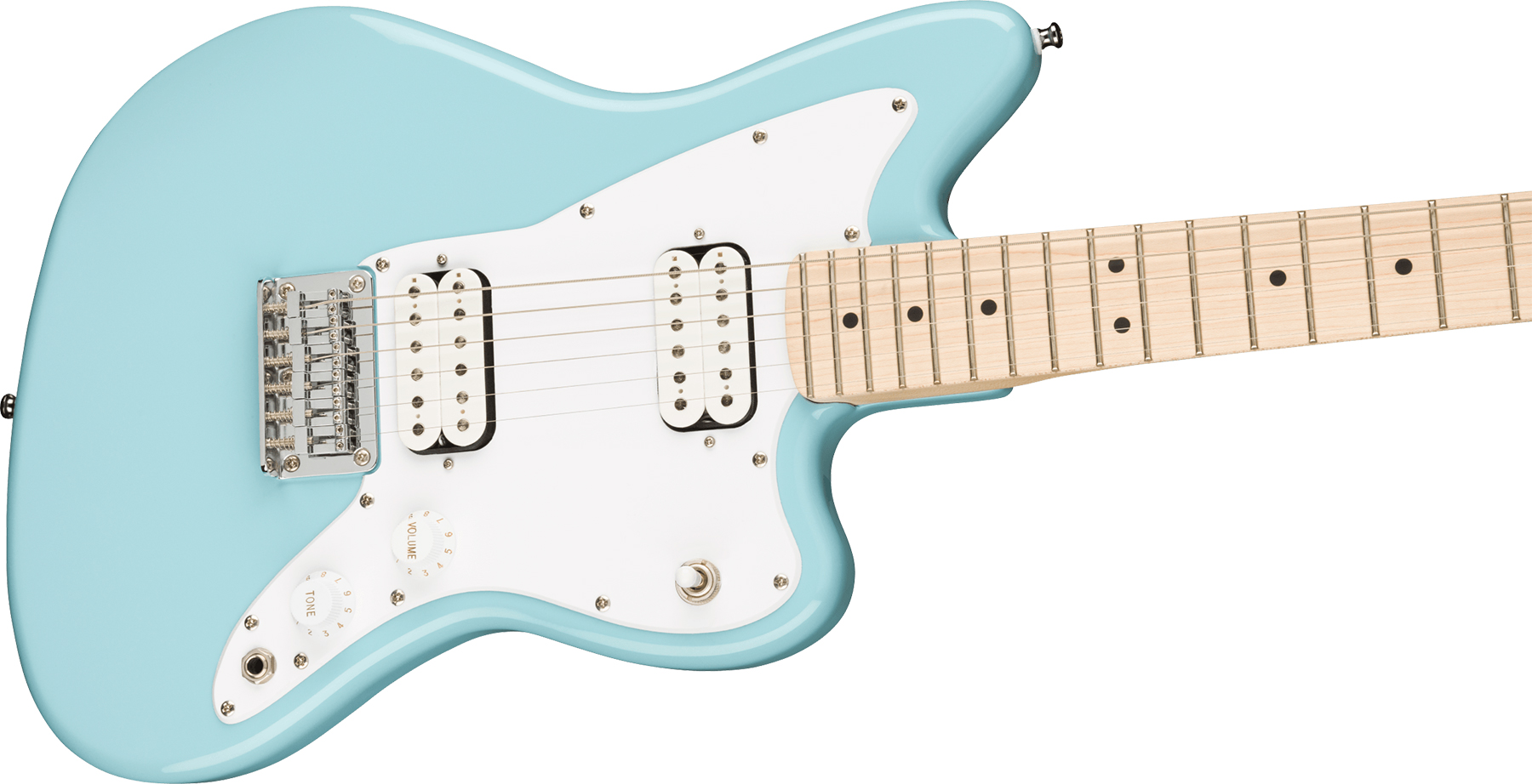 Squier Mini Jazzmaster Bullet Hh Ht Mn - Daphne Blue - E-Gitarre für Kinder - Variation 2