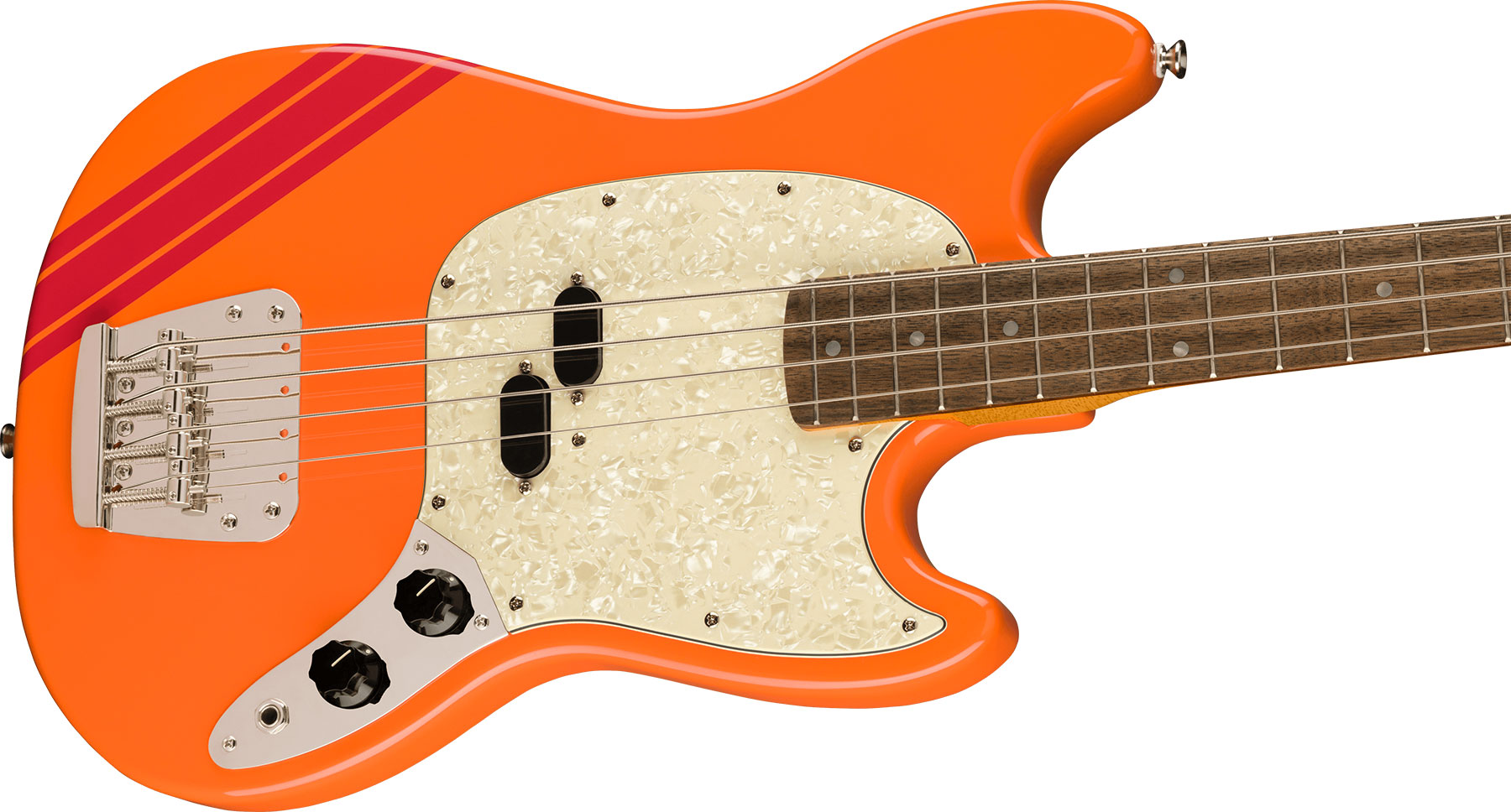 Squier Mustang Bass '60s Classic Vibe Competition Fsr Ltd Lau - Capri Orange - Solidbody E-bass - Variation 2