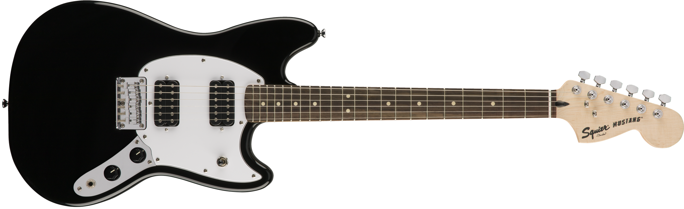Squier Mustang Bullet Hh 2019 Ht Lau - Black - Retro-Rock-E-Gitarre - Variation 1
