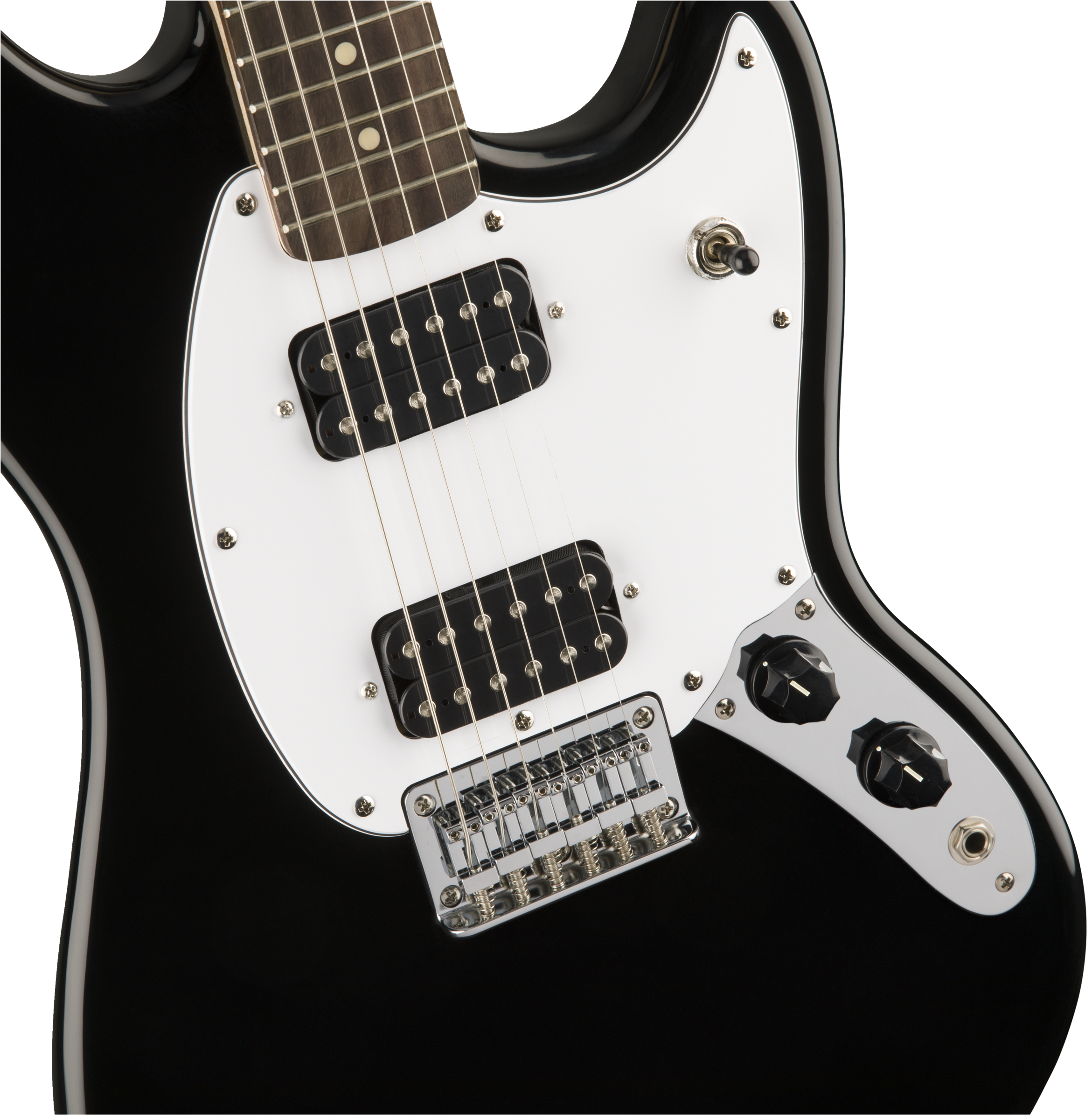 Squier Mustang Bullet Hh 2019 Ht Lau - Black - Retro-Rock-E-Gitarre - Variation 4