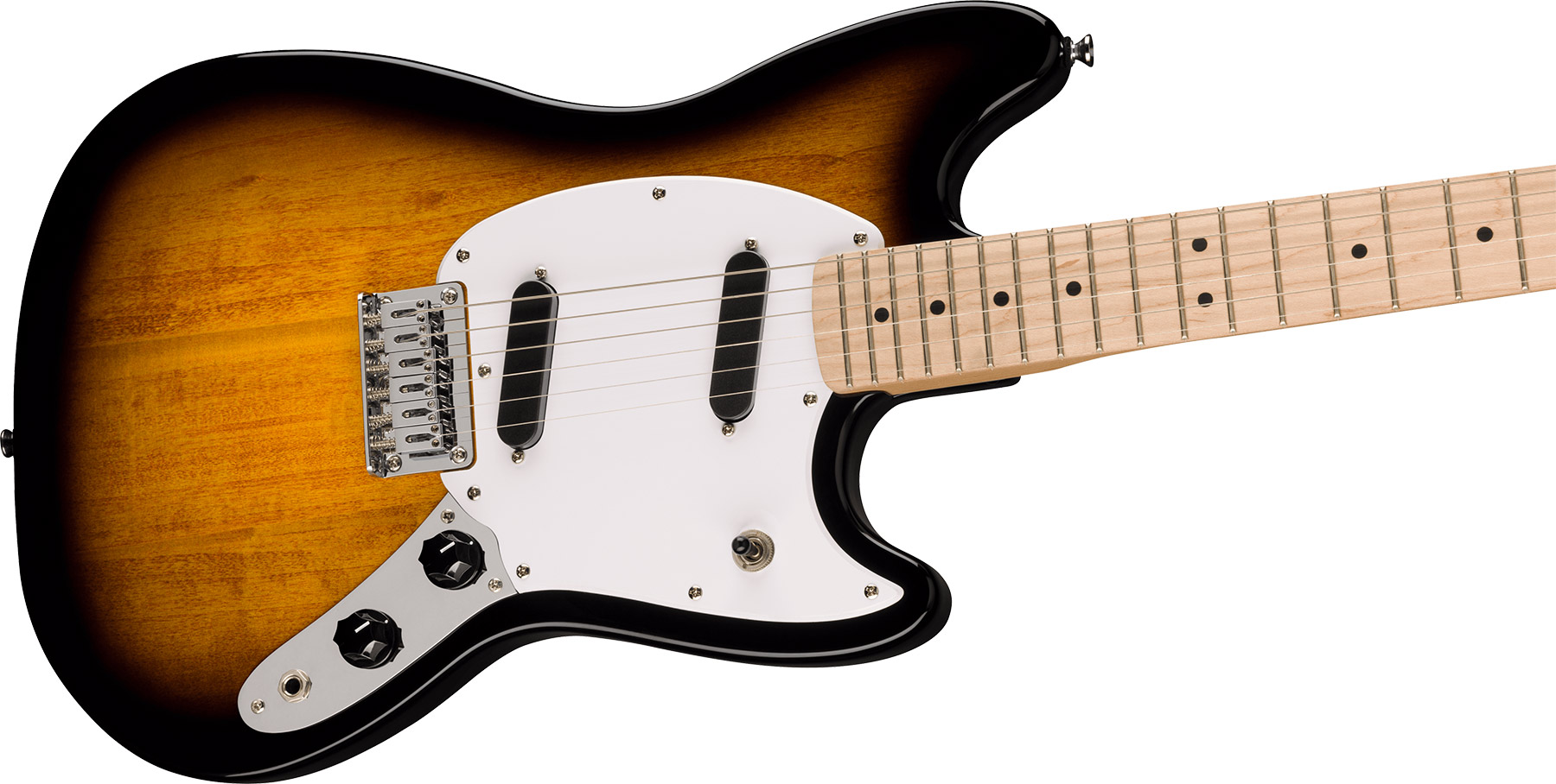 Squier Mustang Sonic 2s Ht Mn - 2-color Sunburst - Retro-Rock-E-Gitarre - Variation 2