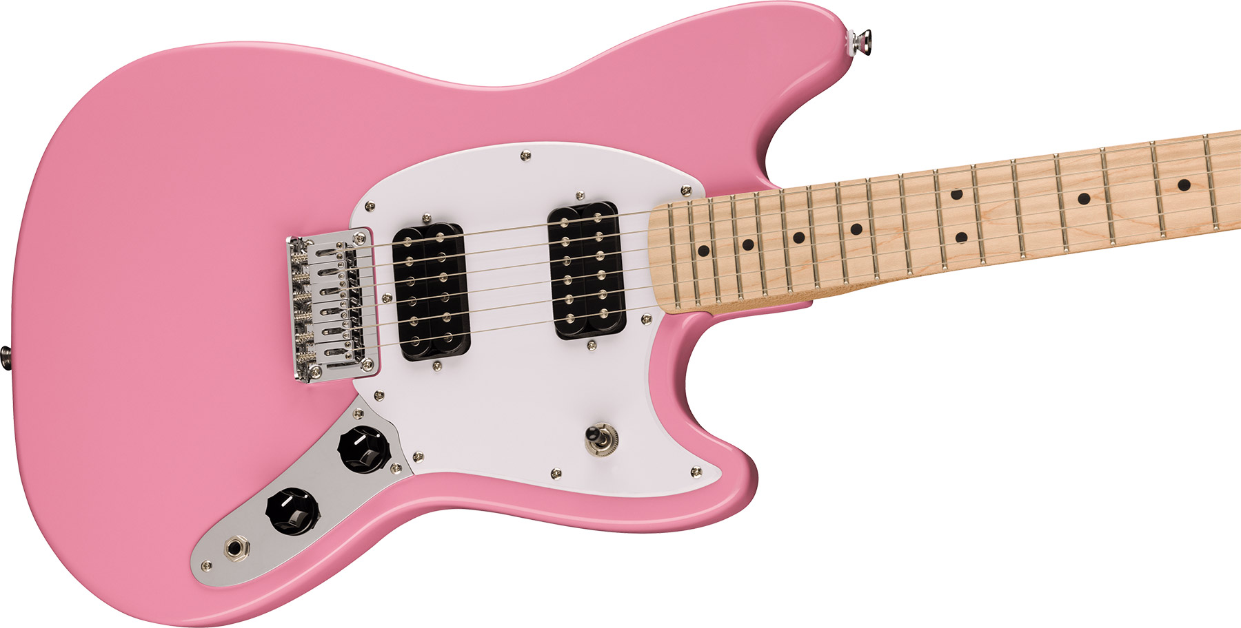 Squier Mustang Sonic Hh 2h Ht Mn - Flash Pink - Retro-Rock-E-Gitarre - Variation 2