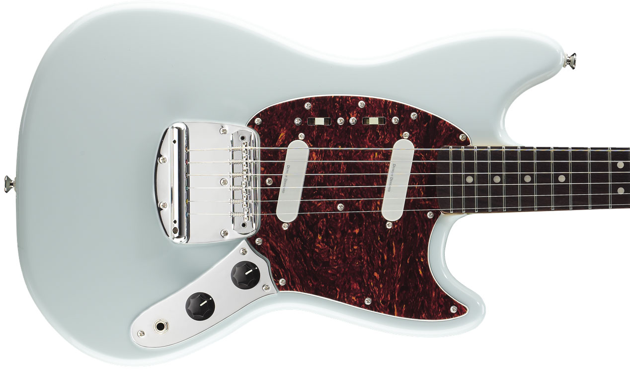Squier Mustang Vintage Modified Ss Lau - Sonic Blue - Retro-Rock-E-Gitarre - Variation 1