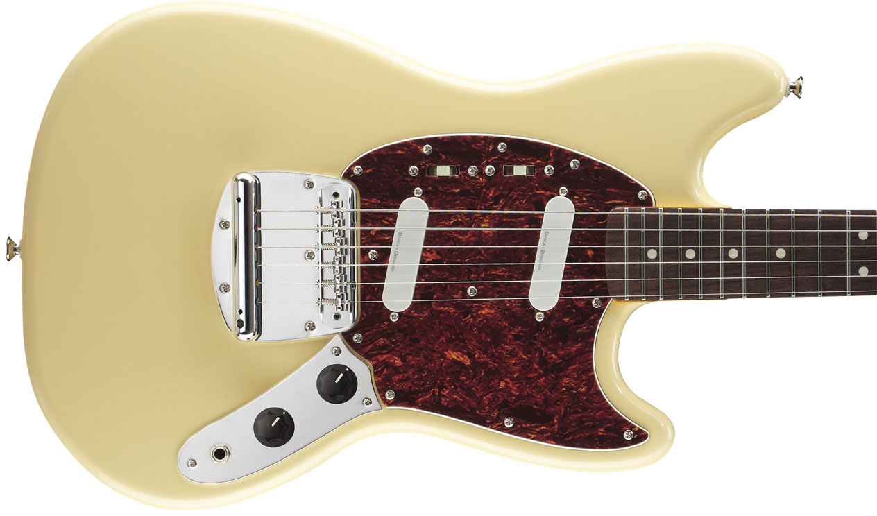 Squier Mustang Vintage Modified Ss Lau - Vintage White - Retro-Rock-E-Gitarre - Variation 1
