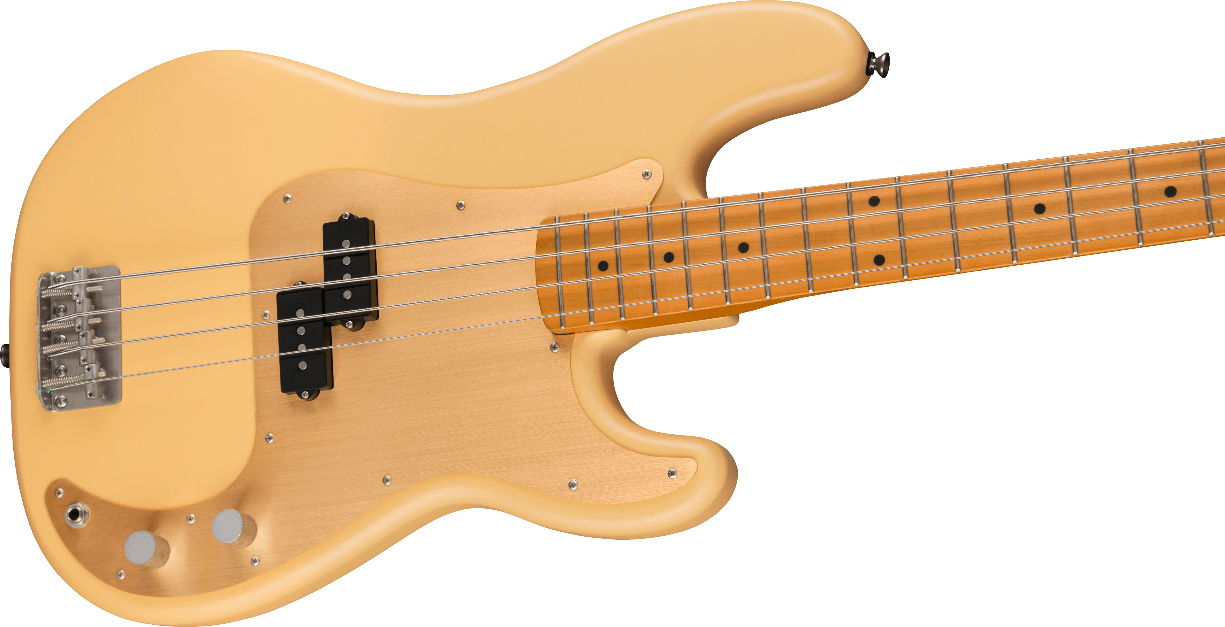 Squier Precision Bass 40th Anniversary Gold Edition Mn - Satin Vintage Blonde - Solidbody E-bass - Variation 3