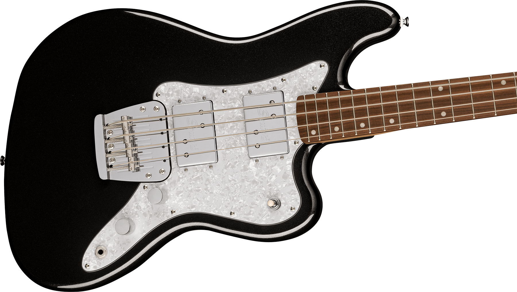 Squier Rascal Bass Hh Paranormal 2h Lau - Metallic Black - Solidbody E-bass - Variation 2