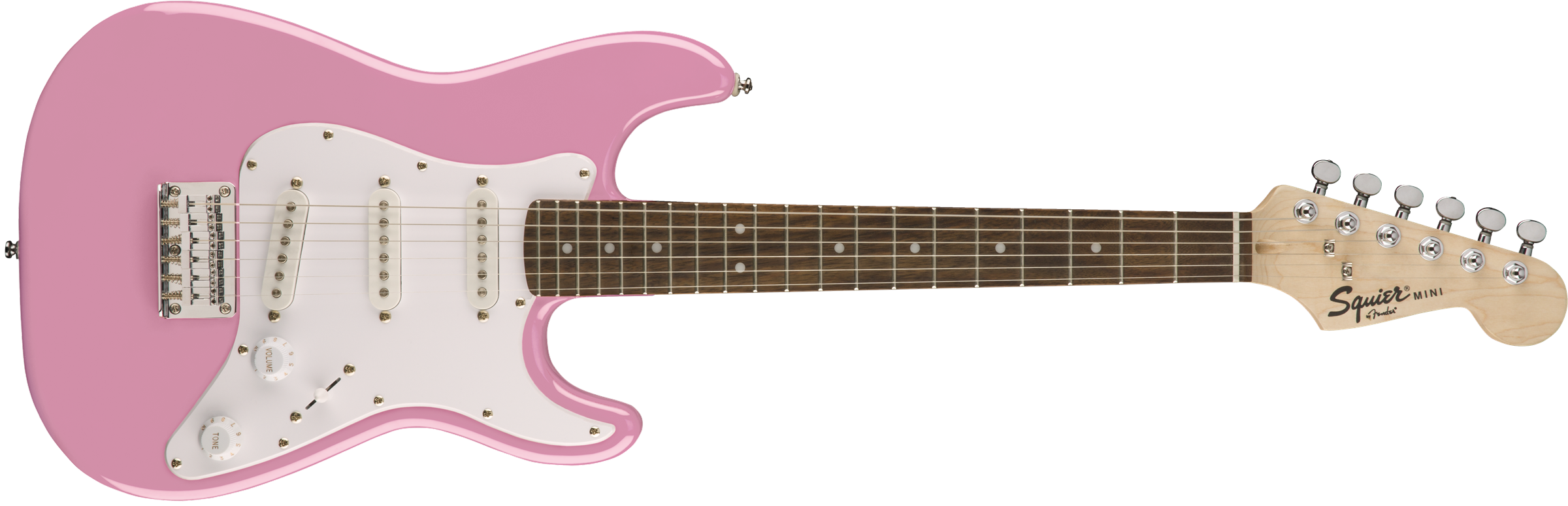 Squier Squier Mini Strat V2 Ht Sss Lau - Pink - E-Gitarre für Kinder - Variation 1