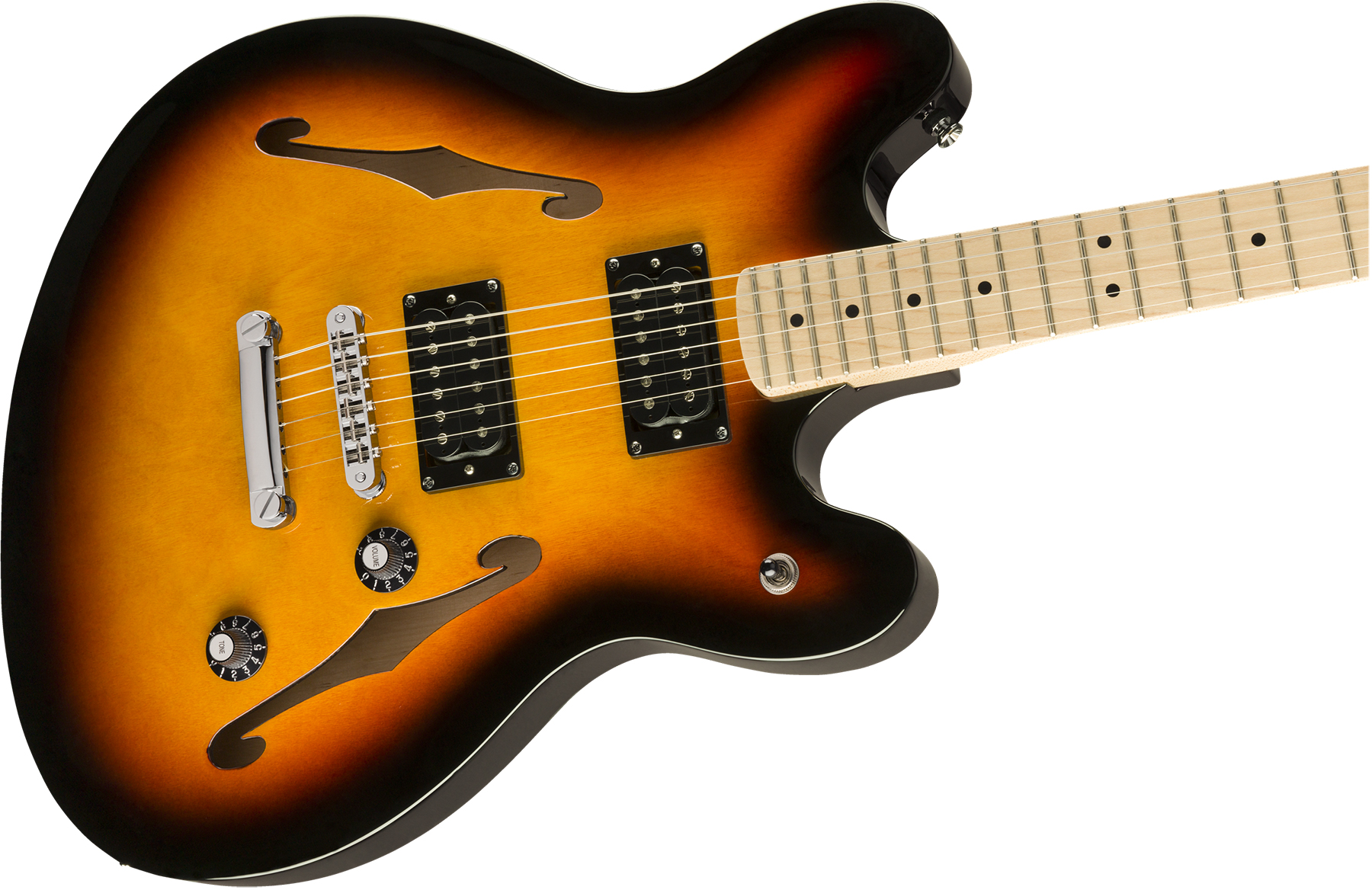 Squier Starcaster Affinity 2019 Hh Ht Mn - 3-color Sunburst - Retro-Rock-E-Gitarre - Variation 2