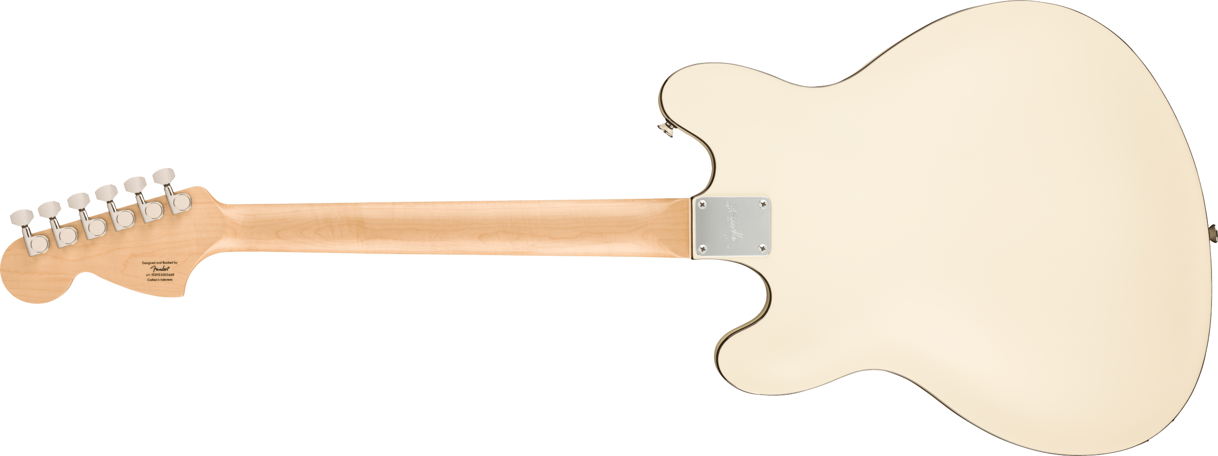 Squier Starcaster Deluxe Affinity Ind 2h Ht Lau - Olympic White - Retro-Rock-E-Gitarre - Variation 1