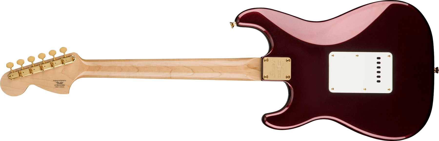 Squier Strat 40th Anniversary Gold Edition Lau - Ruby Red Metallic - E-Gitarre in Str-Form - Variation 1