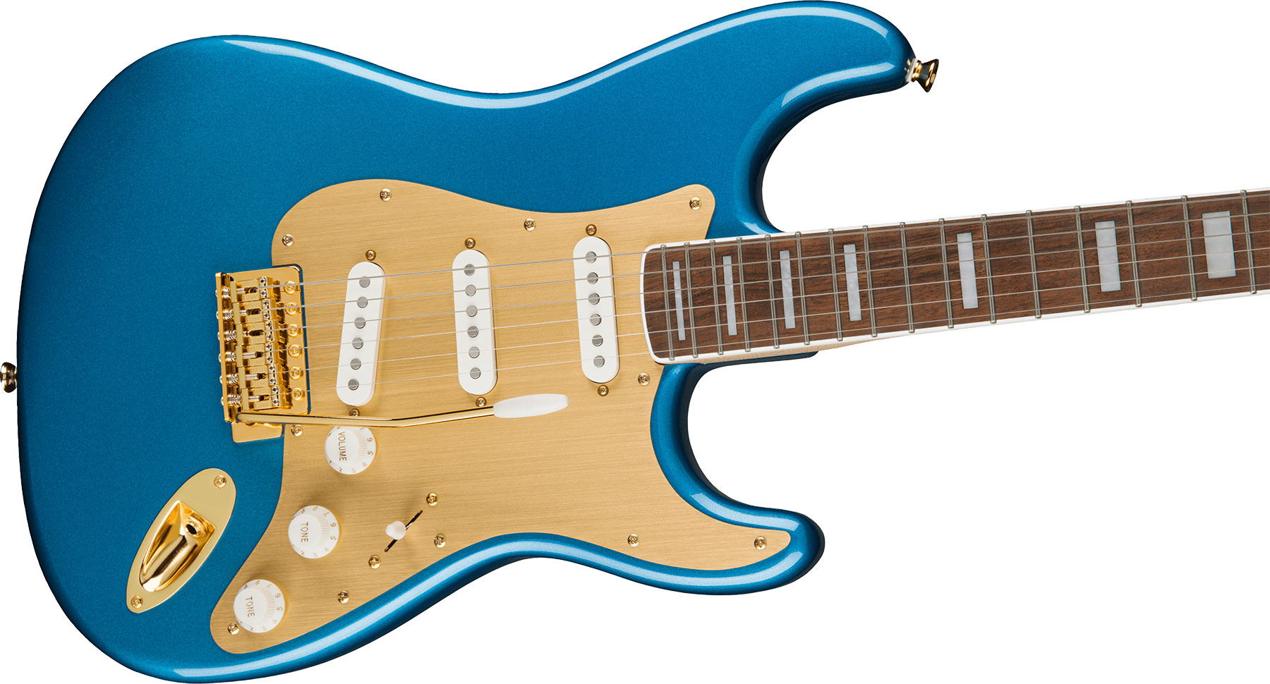 Squier Strat 40th Anniversary Gold Edition Lau - Lake Placid Blue - E-Gitarre in Str-Form - Variation 2