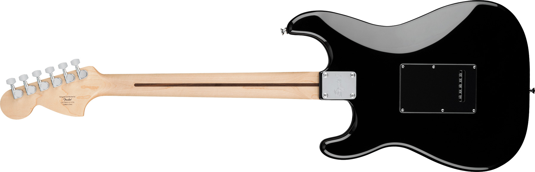 Squier Strat Affinity Black Pickguard Fsr Ltd Hss Trem Lau - Black - E-Gitarre in Str-Form - Variation 1
