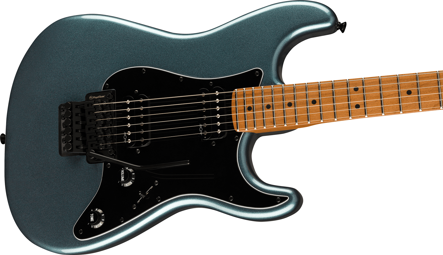 Squier Strat Contemporary Hh Fr Mn - Gunmetal Metallic - E-Gitarre in Str-Form - Variation 2