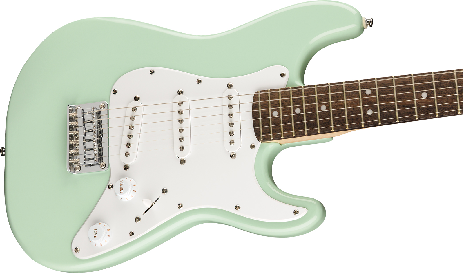 Squier Strat Mini Shsc 3s Ht Lau - Surf Green - E-Gitarre für Kinder - Variation 2