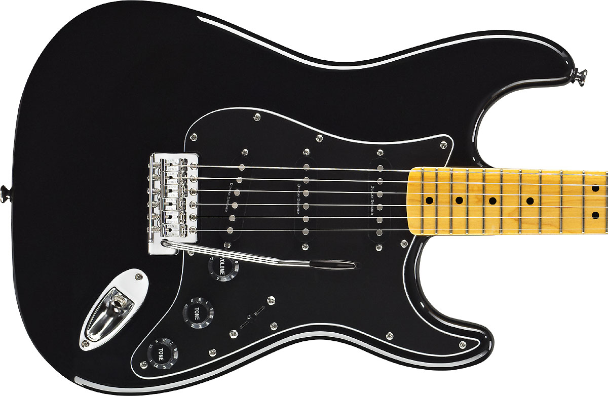 Squier Strat Vintage Modified '70s Mn - Black - E-Gitarre in Str-Form - Variation 1