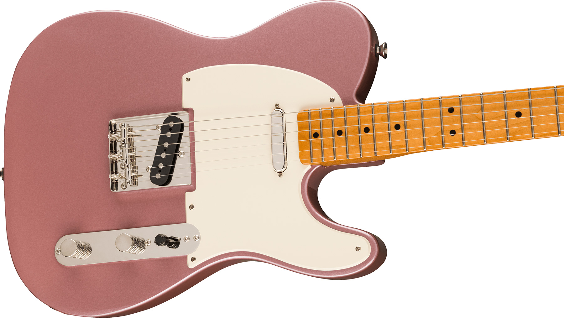 Squier Tele '50s Parchment Pickguard Classic Vibe Fsr 2s Ht Mn - Burgundy Mist - E-Gitarre in Teleform - Variation 2