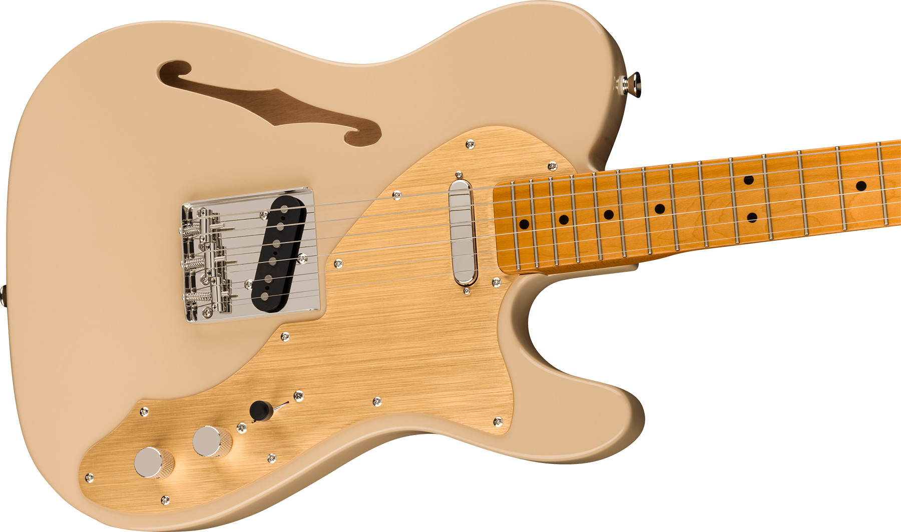 Squier Tele '60s Thinline Gold Anodized Pickguard Classic Vibe Fsr 2s Ht Mn - Desert Sand - E-Gitarre in Teleform - Variation 2
