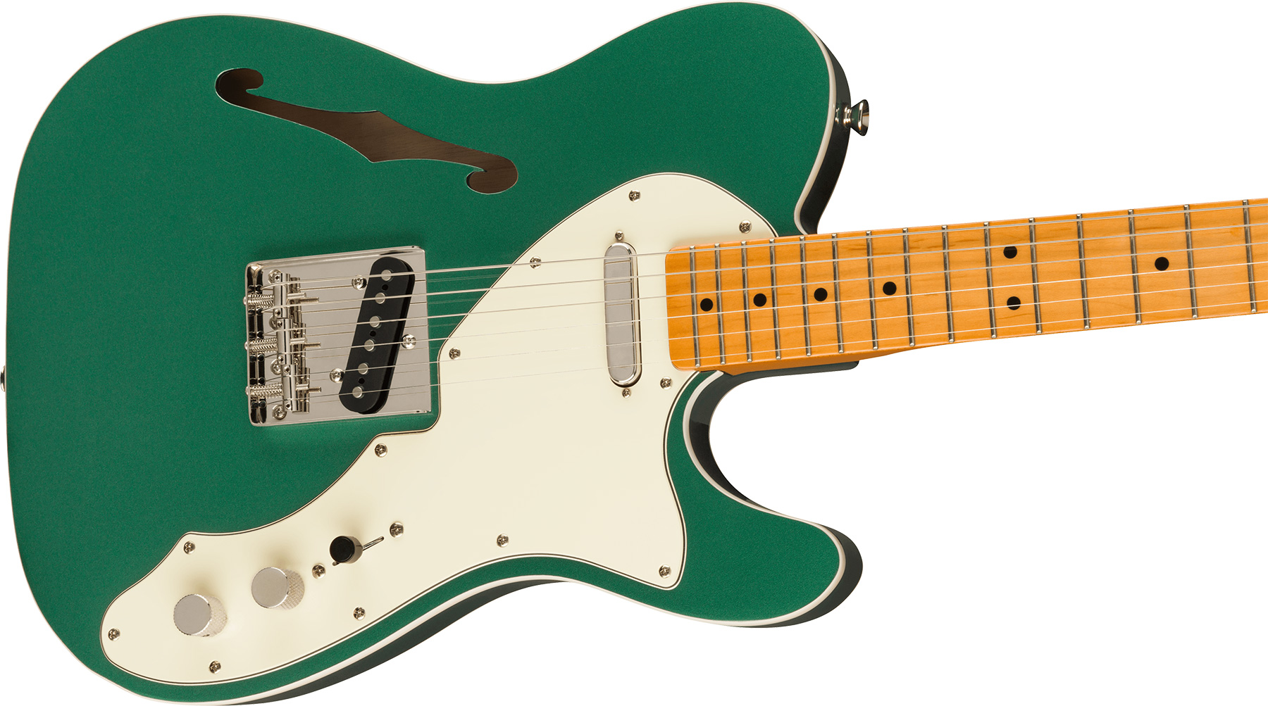 Squier Tele '60s Thinline Parchment Pickguard Classic Vibe Fsr 2s Ht Mn - Sherwood Green - E-Gitarre in Teleform - Variation 1