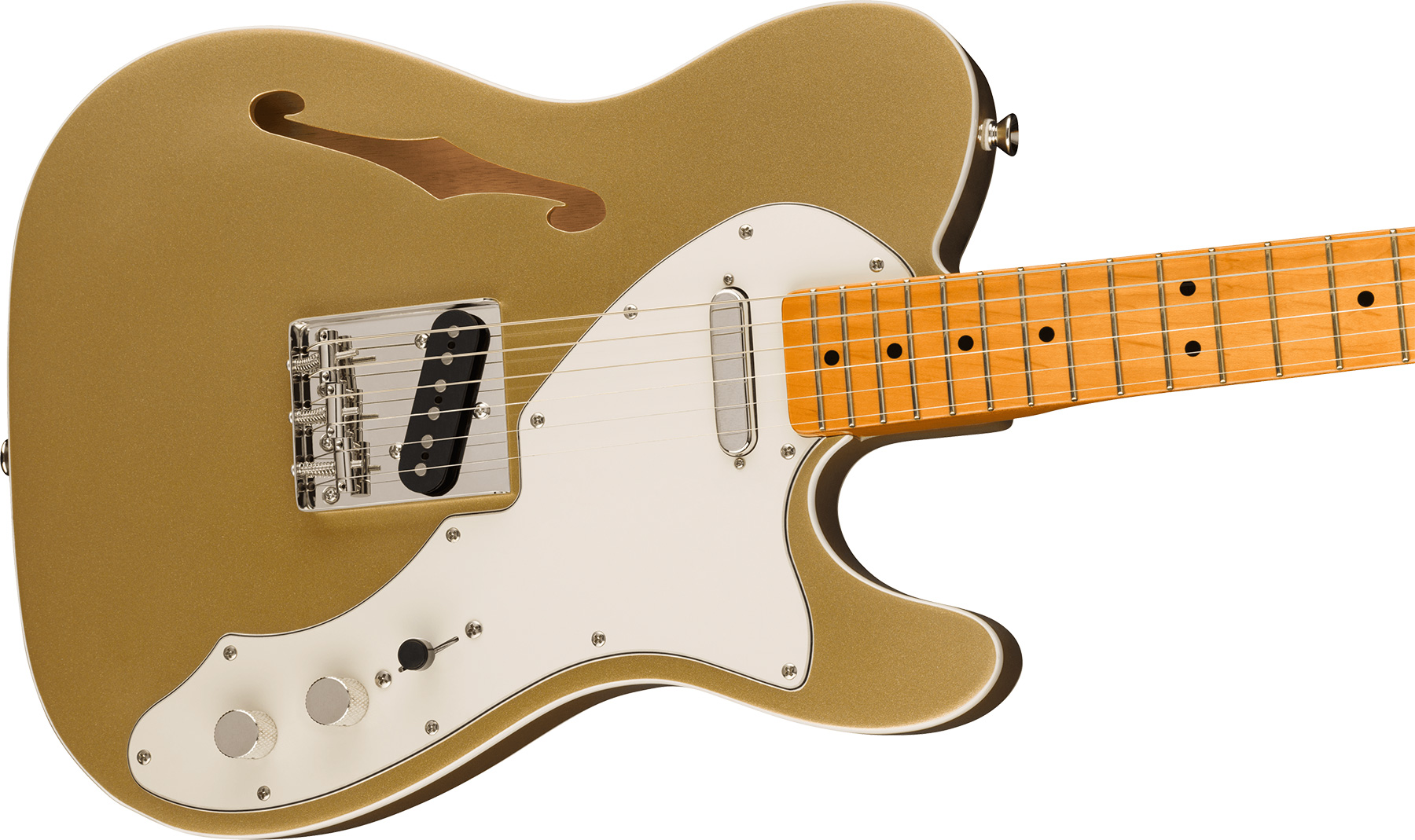 Squier Tele '60s Thinline Parchment Pickguard Classic Vibe Fsr 2s Ht Mn - Aztec Gold - E-Gitarre in Teleform - Variation 2