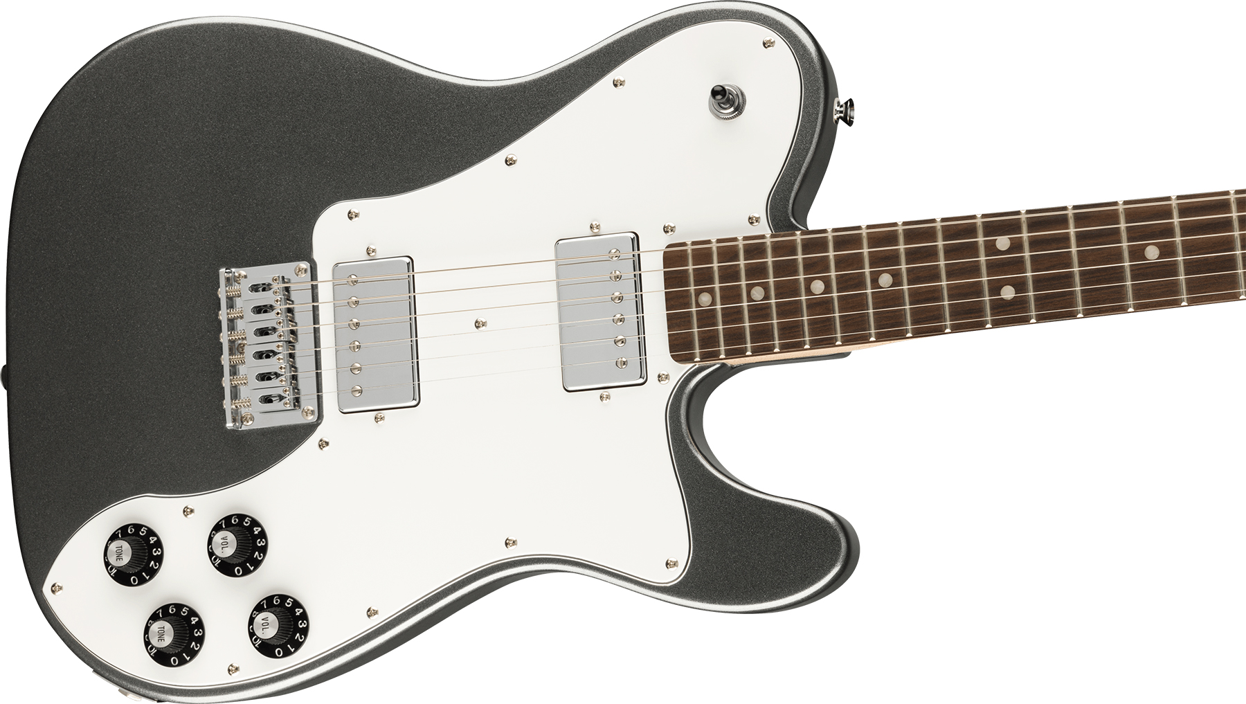 Squier Tele Affinity Deluxe 2021 Hh Ht Lau - Charcoal Frost Metallic - E-Gitarre in Teleform - Variation 2