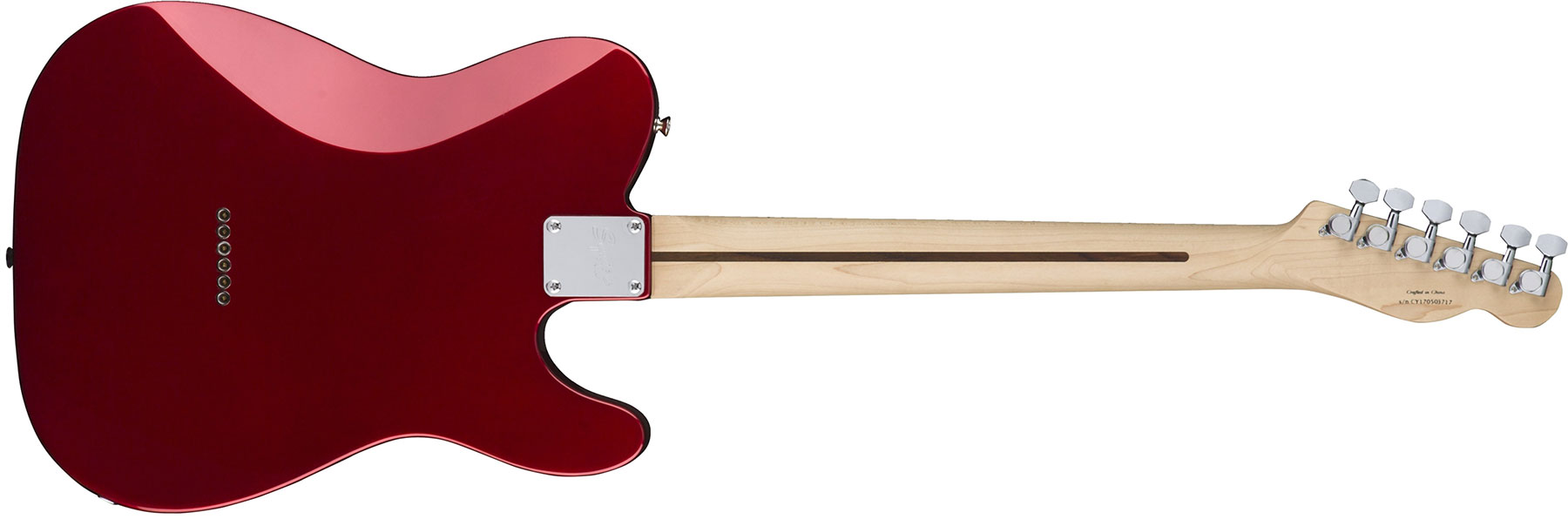 Squier Tele Contemporary Hh Lh Gaucher Mn - Dark Metallic Red - E-Gitarre für Linkshänder - Variation 1