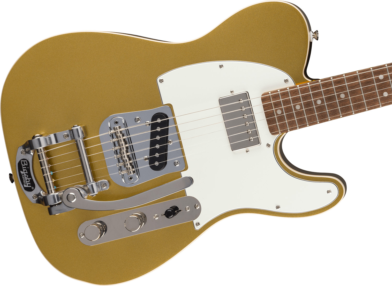 Squier Tele Custom Bigsby Classic Vibe Sh Trem Lau - Aztec Gold - E-Gitarre in Teleform - Variation 3