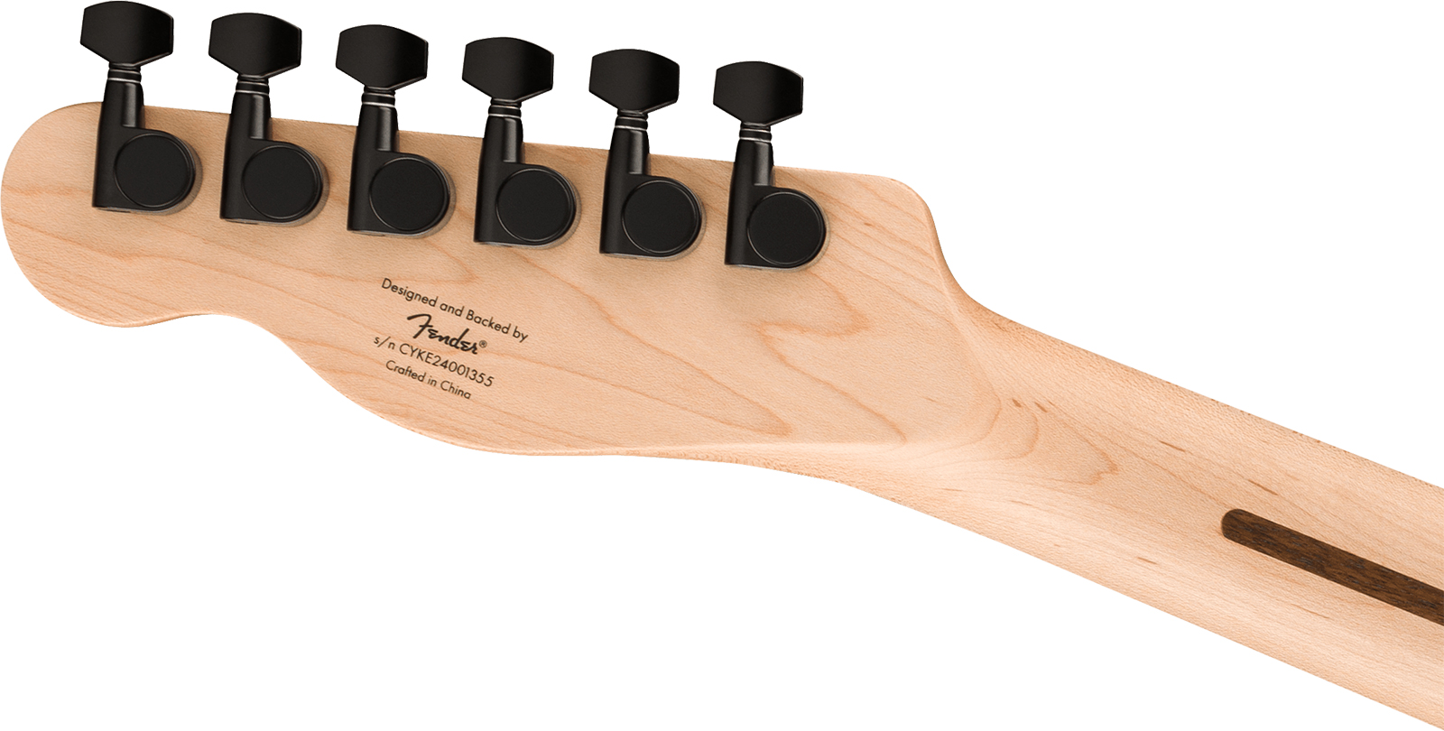Squier Tele Deluxe Affinity Fsr Ltd 2h Ht Lau - Metallic Black Matching Headstock - E-Gitarre in Teleform - Variation 4