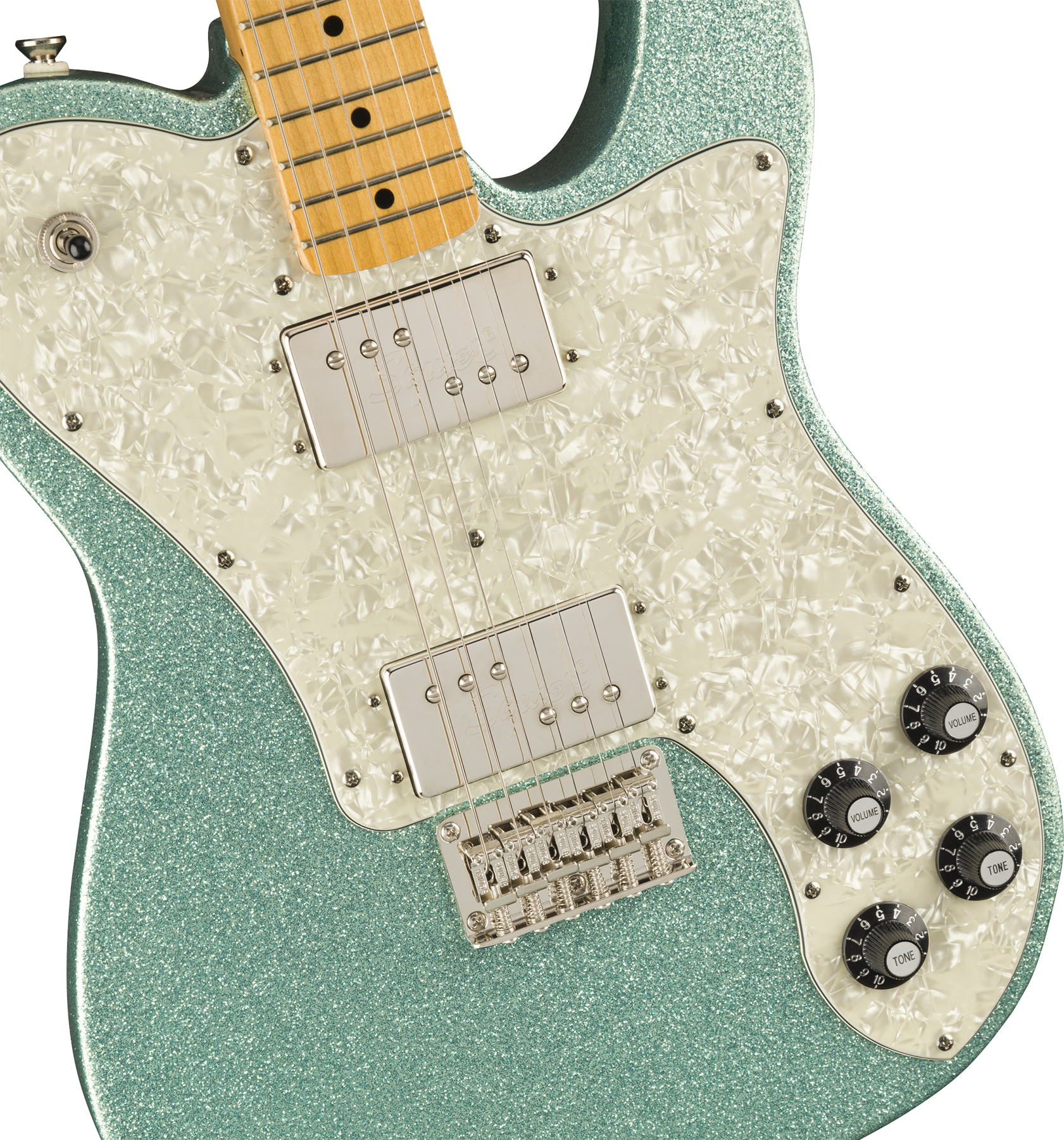 Squier Tele Deluxe Classic Vibe 70 Fsr Ltd 2020 Hh Htmn - Seafoam Sparkle - E-Gitarre in Teleform - Variation 2