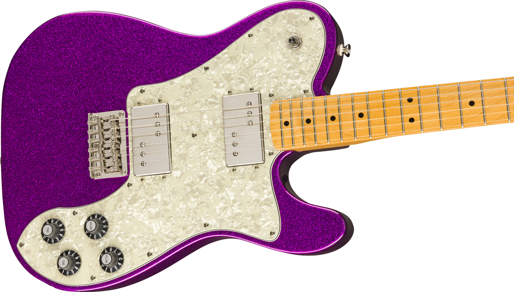Squier Tele Deluxe Classic Vibe 70 Fsr Ltd 2020 Hh Htmn - Purple Sparkle - E-Gitarre in Teleform - Variation 2