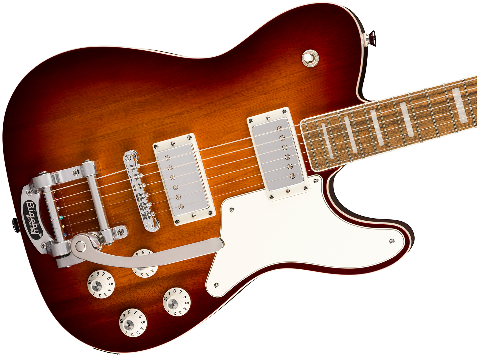 Squier Tele Deluxe Troublemaker Bigsby Paranormal 2h Trem Lau - Honey Sunburst - E-Gitarre in Teleform - Variation 2