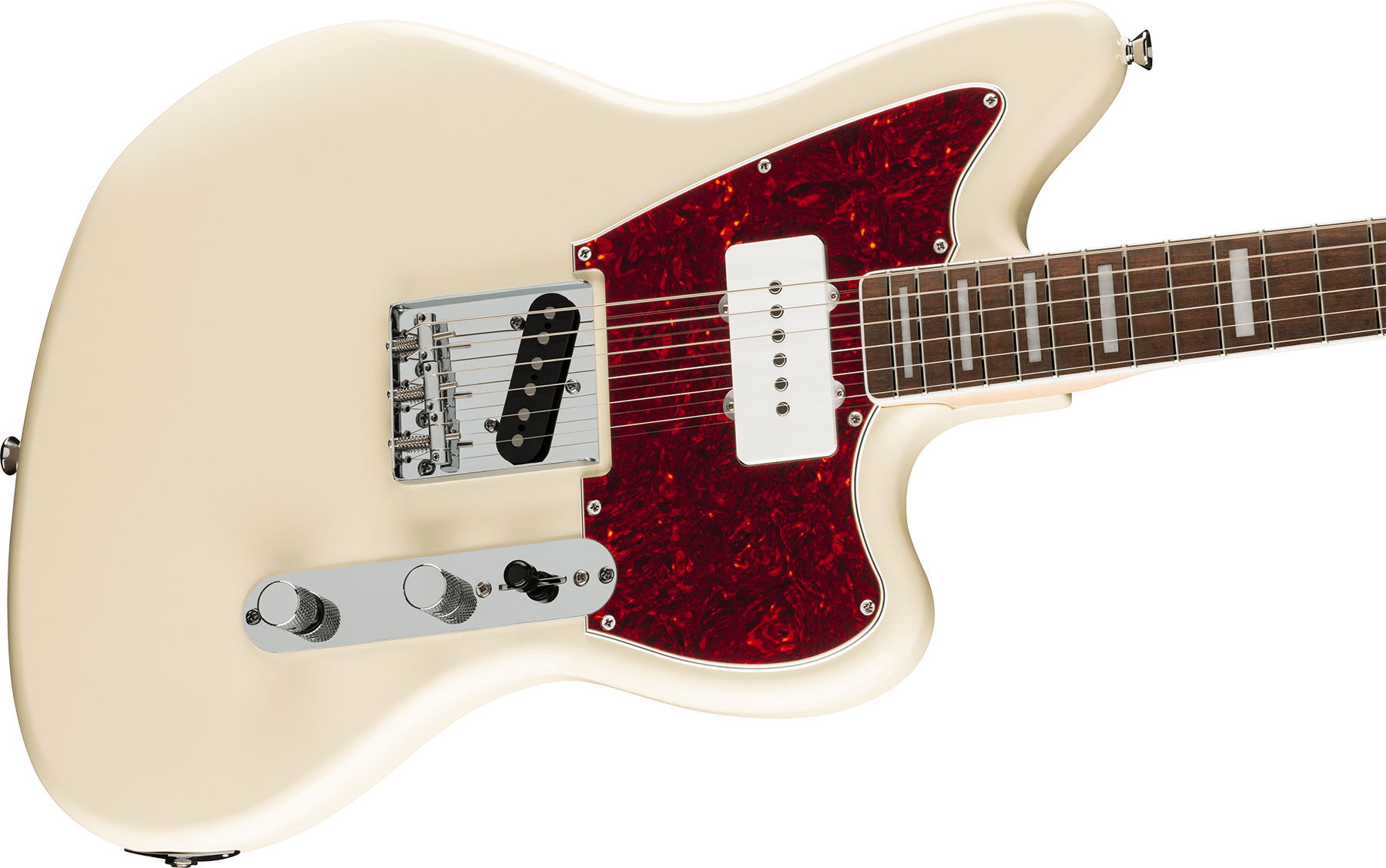 Squier Tele Sj Offset Paranormal 2s Ht Lau - Olympic White - Retro-Rock-E-Gitarre - Variation 2