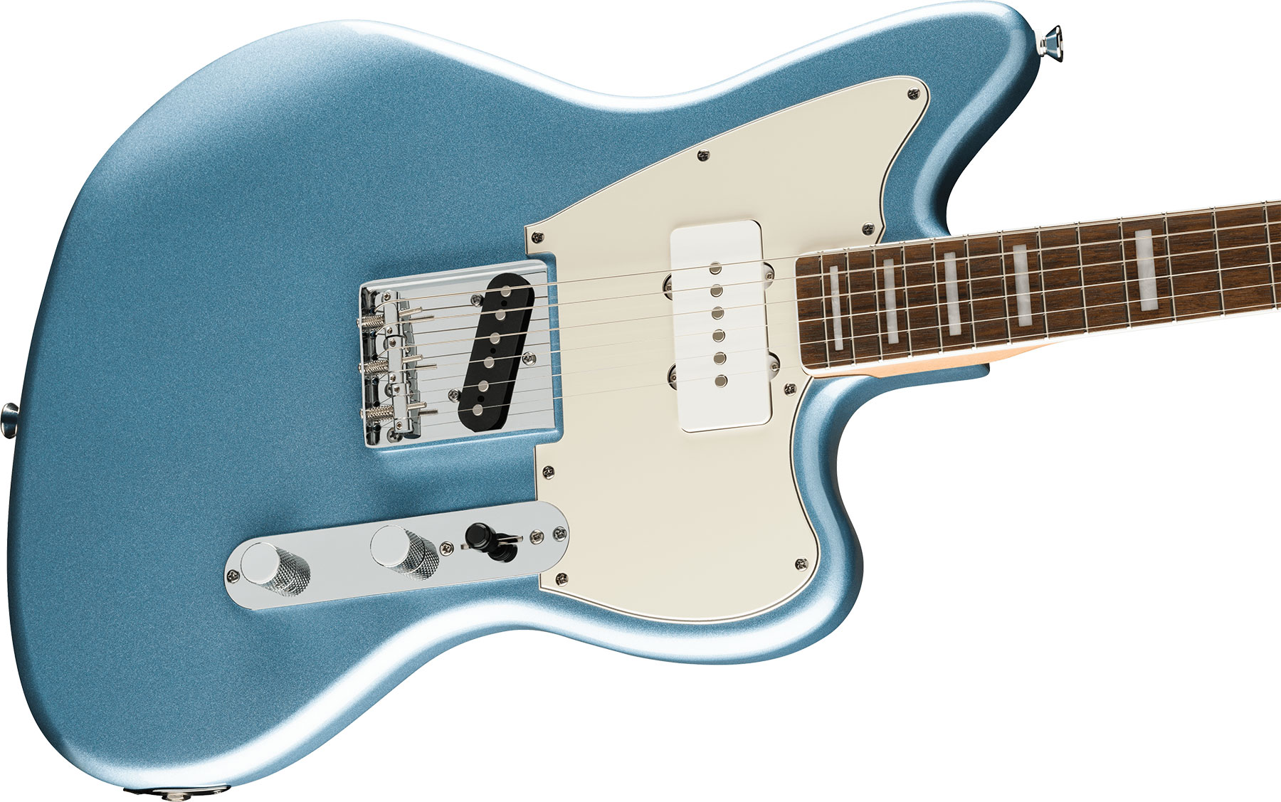 Squier Tele Sj Offset Paranormal 2s Ht Lau - Ice Blue Metallic - Retro-Rock-E-Gitarre - Variation 2