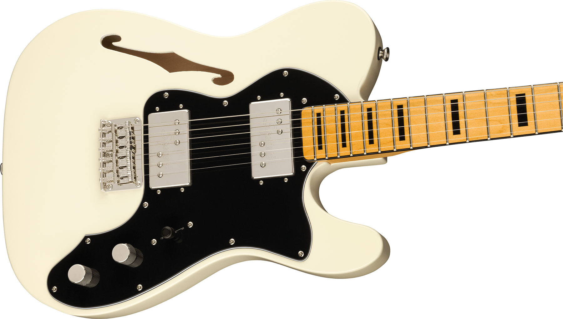 Squier Tele Thinline '70s Classic Vibe Fsr Ltd Hh Mn - Olympic White - E-Gitarre in Teleform - Variation 2