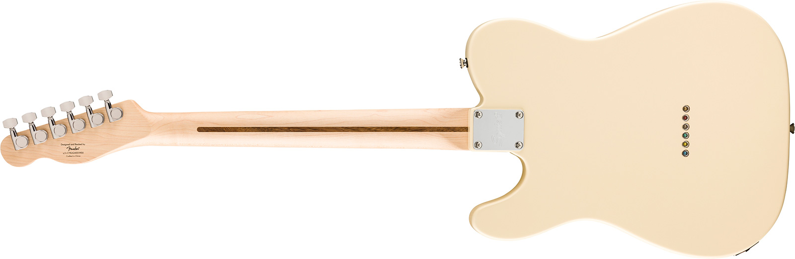 Squier Tele Thinline Affinity 2s Ht Lau - Olympic White - Semi-Hollow E-Gitarre - Variation 1
