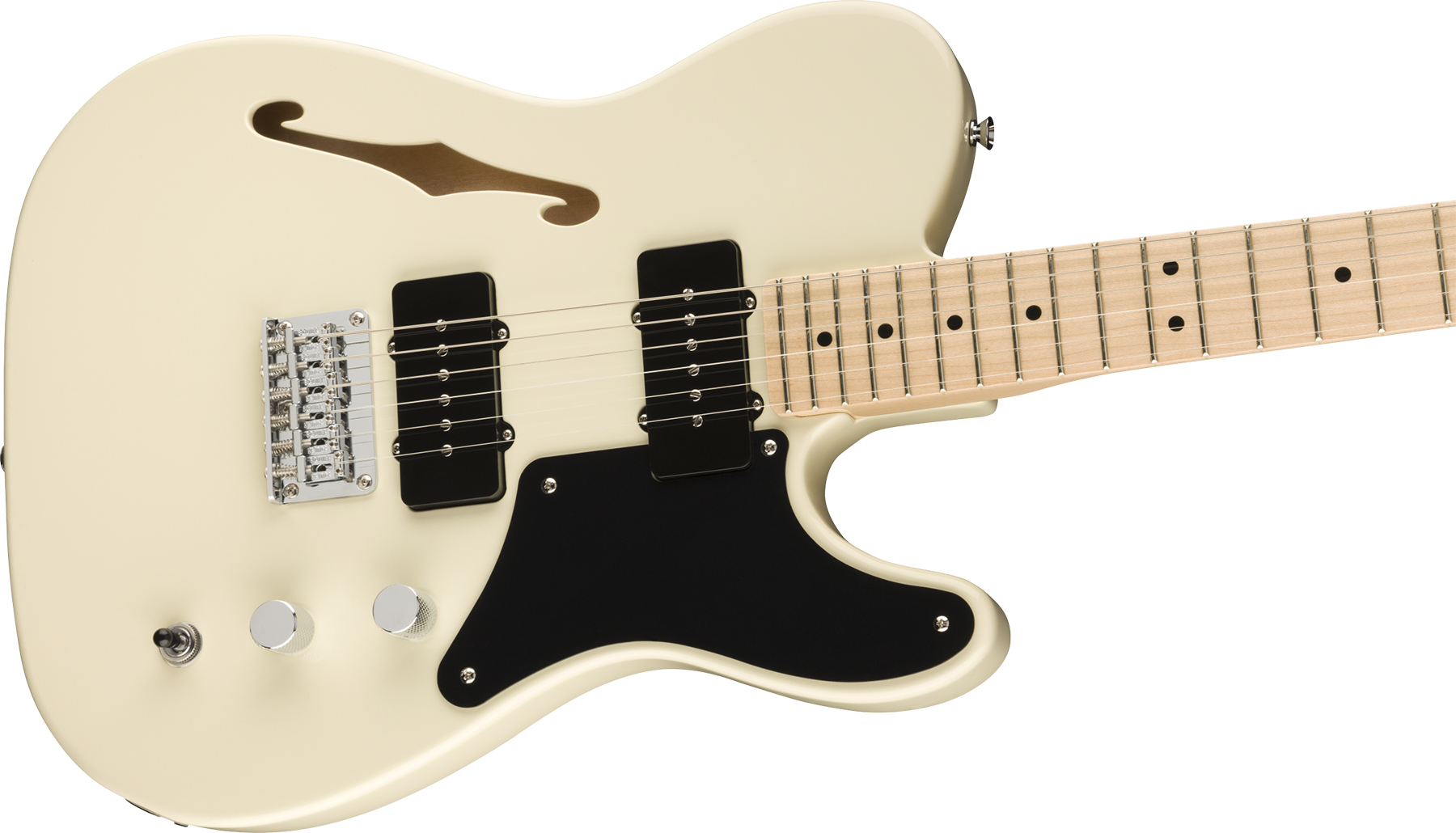 Squier Tele Thinline Cabronita Paranormal Ss Ht Mn - Olympic White - E-Gitarre in Teleform - Variation 2
