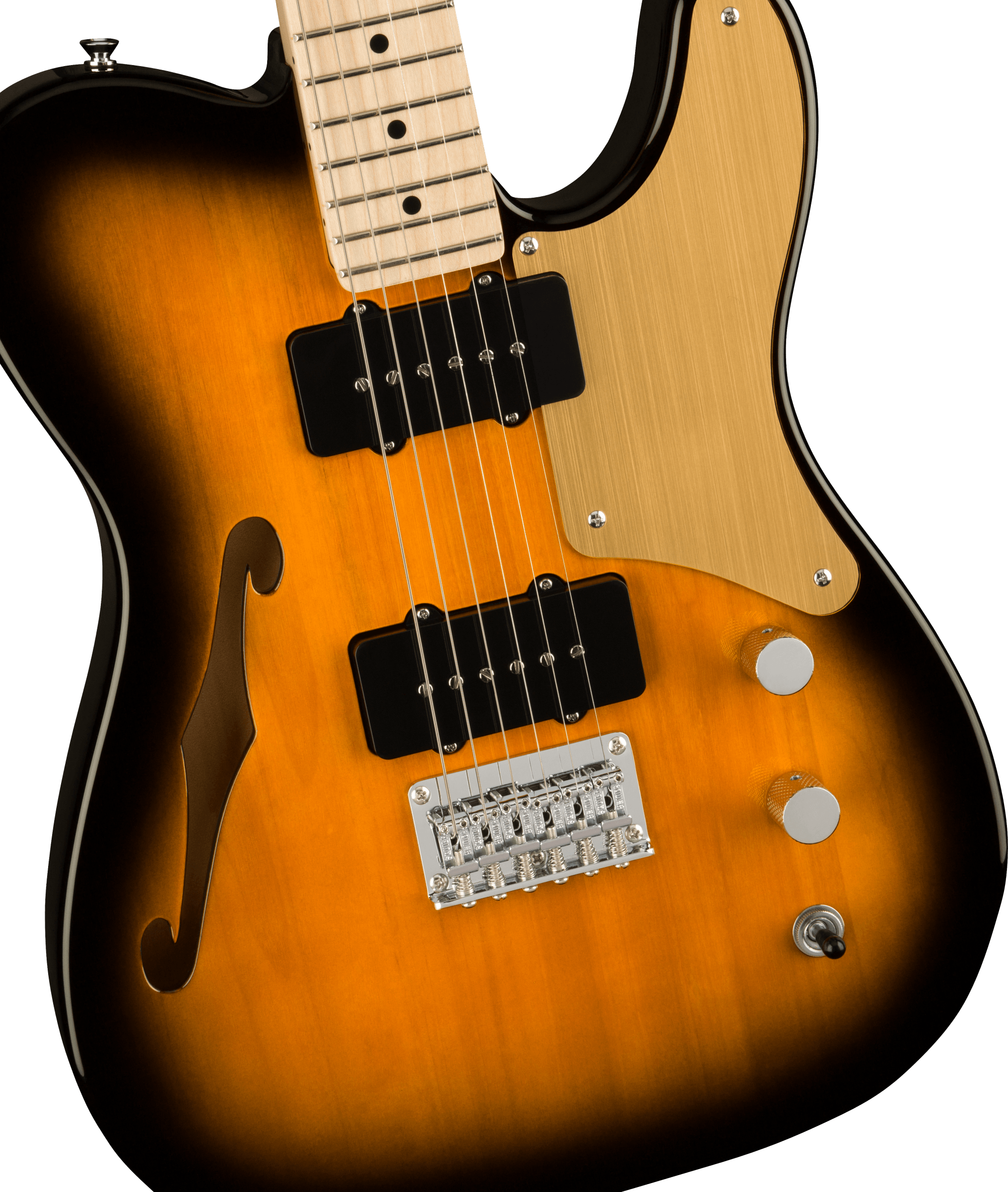 Squier Tele Thinline Cabronita Paranormal Ss Ht Mn - 2 Tone Sunburst - E-Gitarre in Teleform - Variation 2