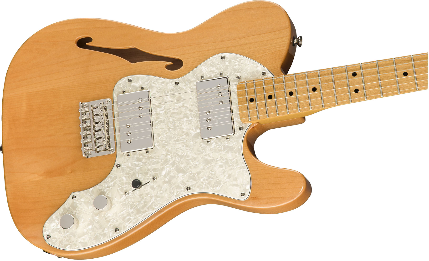 Squier Tele Thinline Classic Vibe 70s 2019 Hh Mn - Natural - Semi-Hollow E-Gitarre - Variation 2