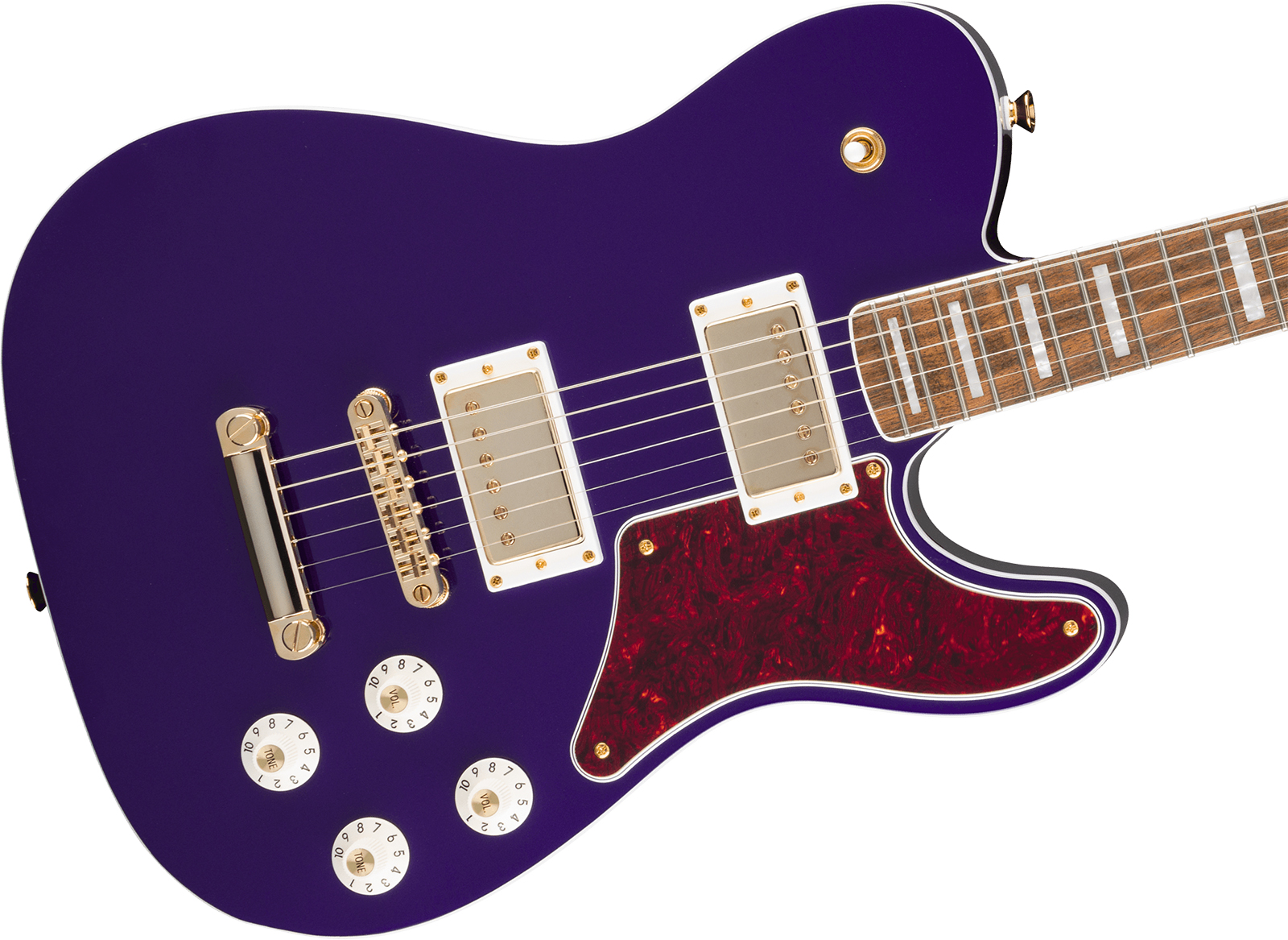 Squier Tele Troublemaker Deluxe Paranormal Ltd Ind 2h Ht Lau - Purple Metallic - E-Gitarre in Teleform - Variation 2