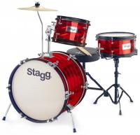 Junior Drum Set 3/16B + Hardware - 3 kessel - rouge