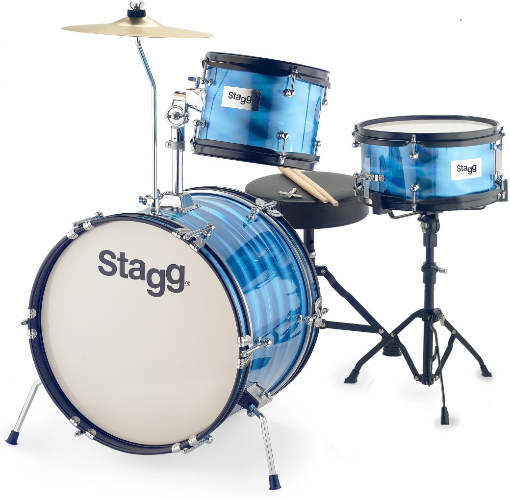 Stagg Batterie Junior 3/16b - 3 FÛts - Bleu - Junior Akustik Schlagzeug - Main picture