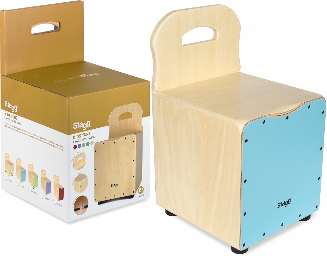 Stagg Easygo Cajon Enfant Bleu - Schlagzeug schlagen - Main picture