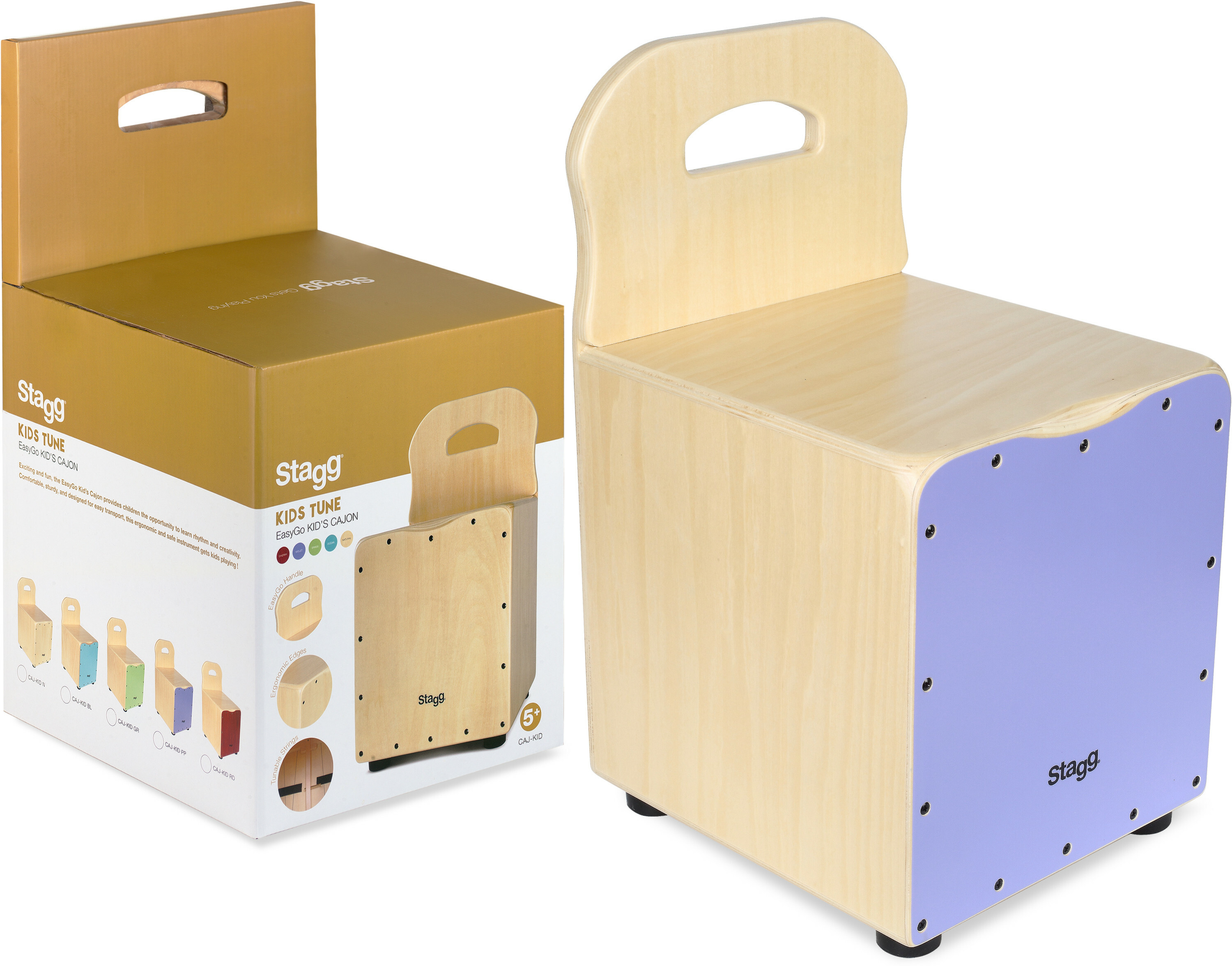 Stagg Easygo Cajon Enfant Mauve - Schlagzeug schlagen - Main picture