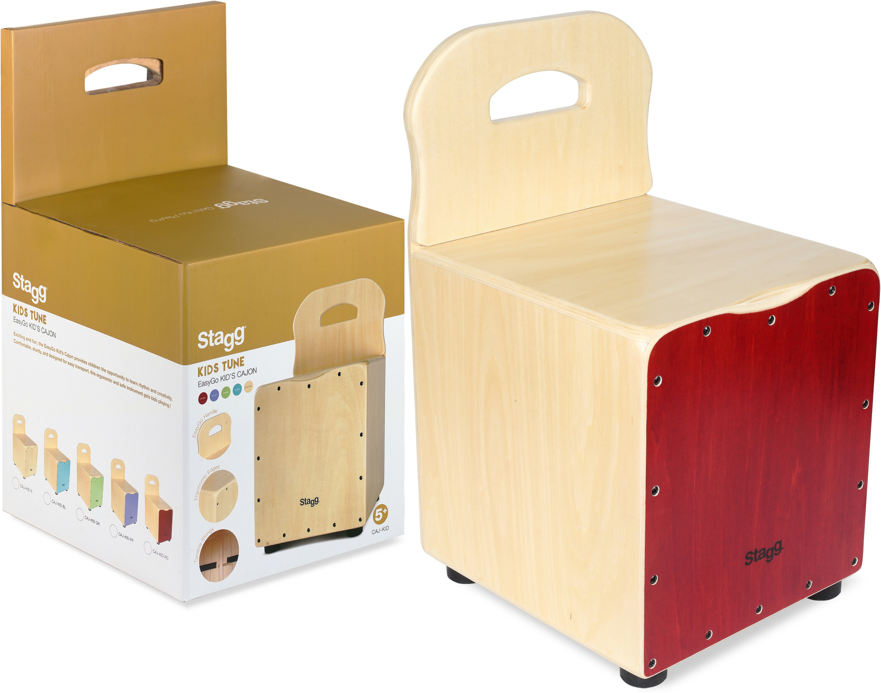 Stagg Easygo Cajon Enfant Rouge - Schlagzeug schlagen - Main picture