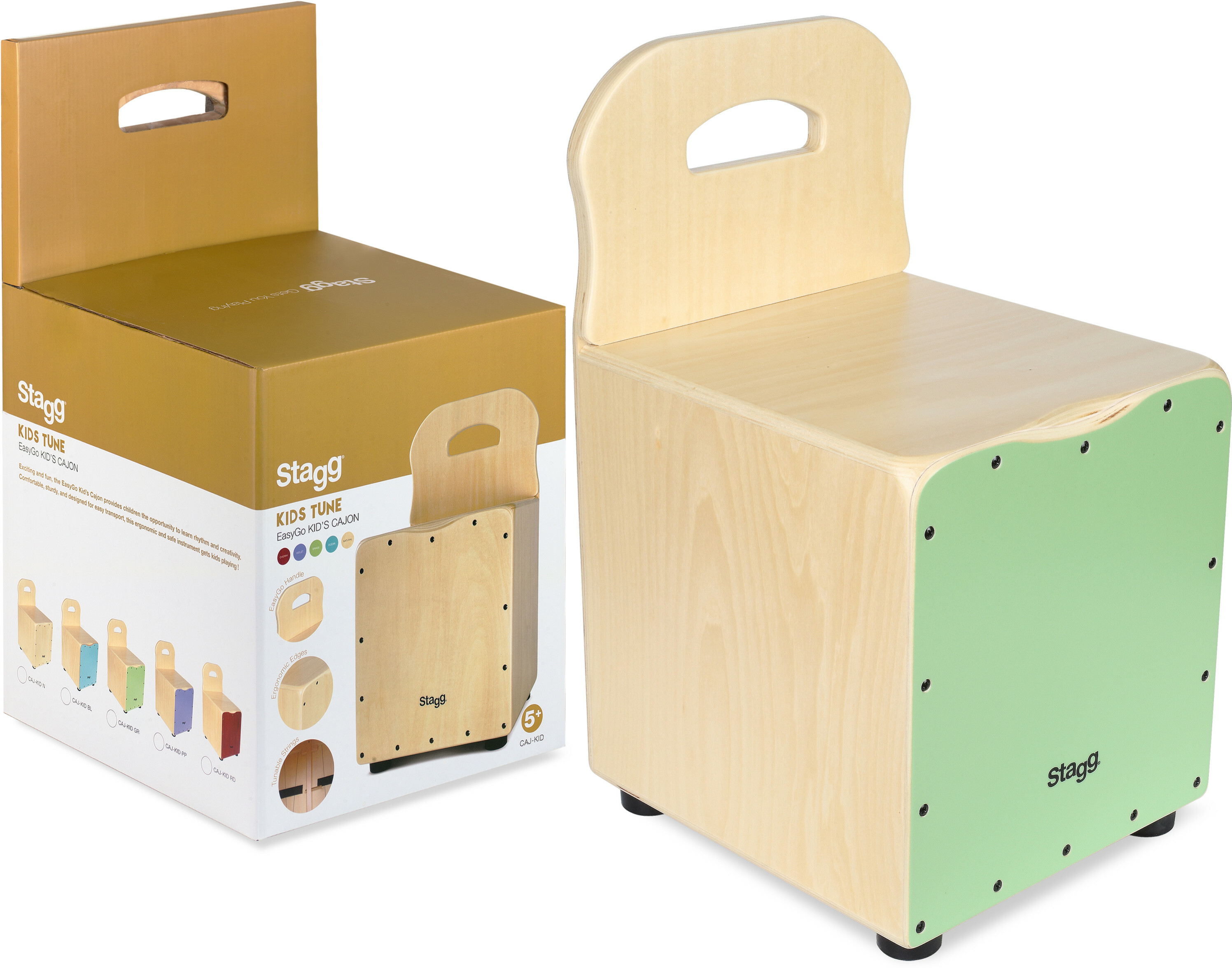 Stagg Easygo Cajon Enfant Vert - Schlagzeug schlagen - Main picture