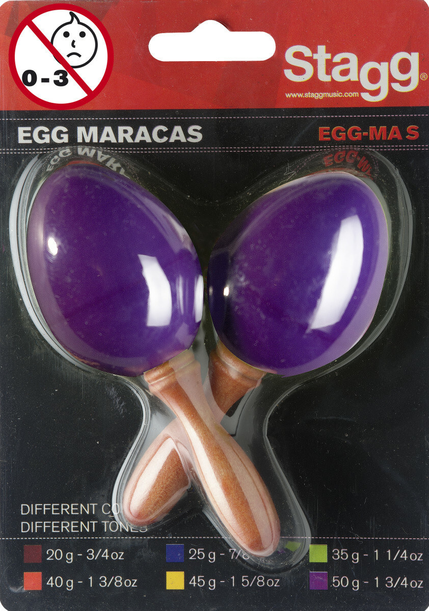 Stagg Paire De Maracas Oeufs En Plastique Violet - Schlagzeug schütteln - Main picture