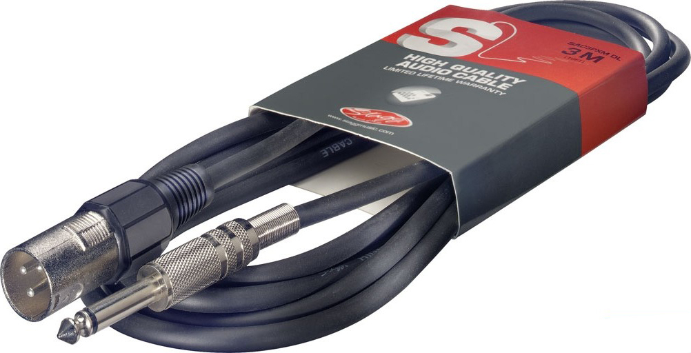 Stagg Sac3pxm Dl Jack Male Mono Vers Xlr Male Mono 3m - Kabel - Main picture