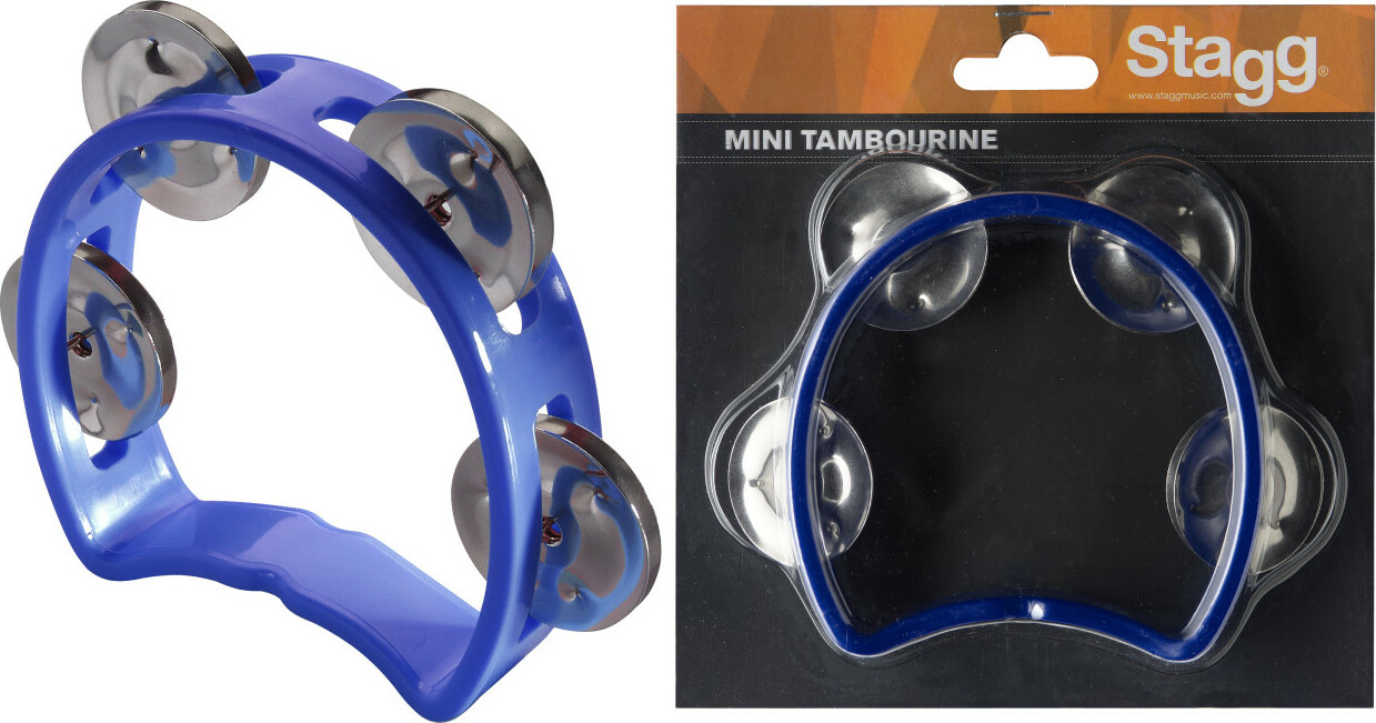 Stagg Tab-mini/bl Plastique 4 Cymbalettes Blue - Schlagzeug schütteln - Main picture